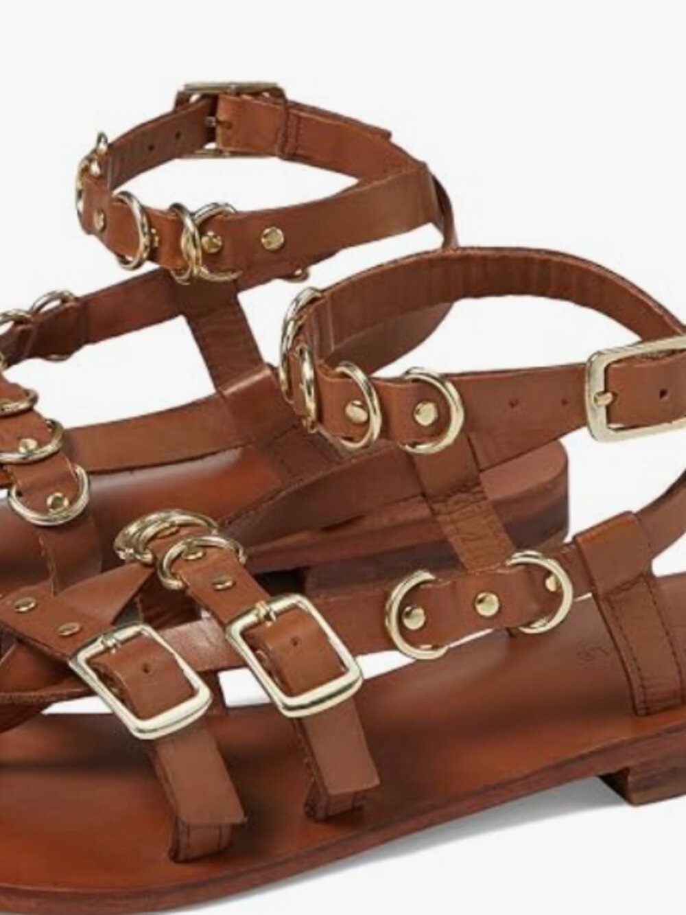 Free People Midas Touch Sandals Women's US 7 Brown Adjustable Ankle Strap NEW